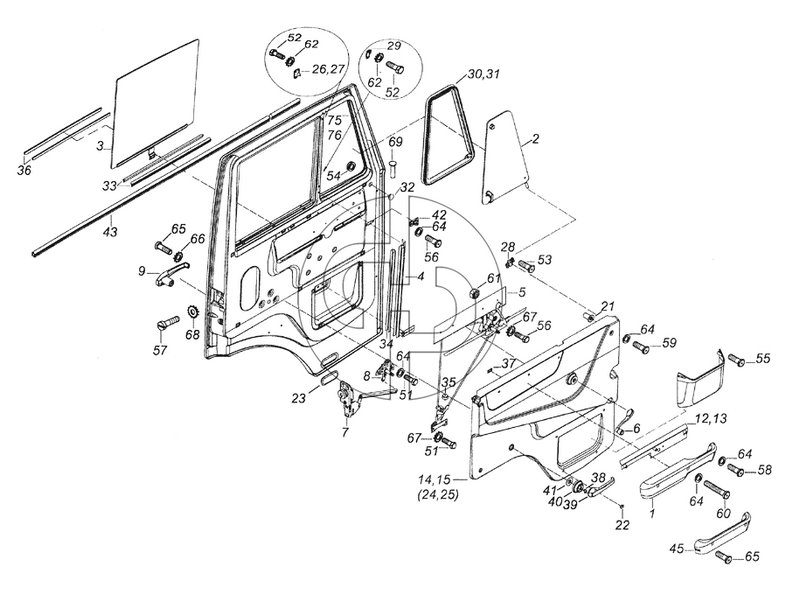 53205-6100005 Установка стекол и арматуры двери левой (№43 на схеме)