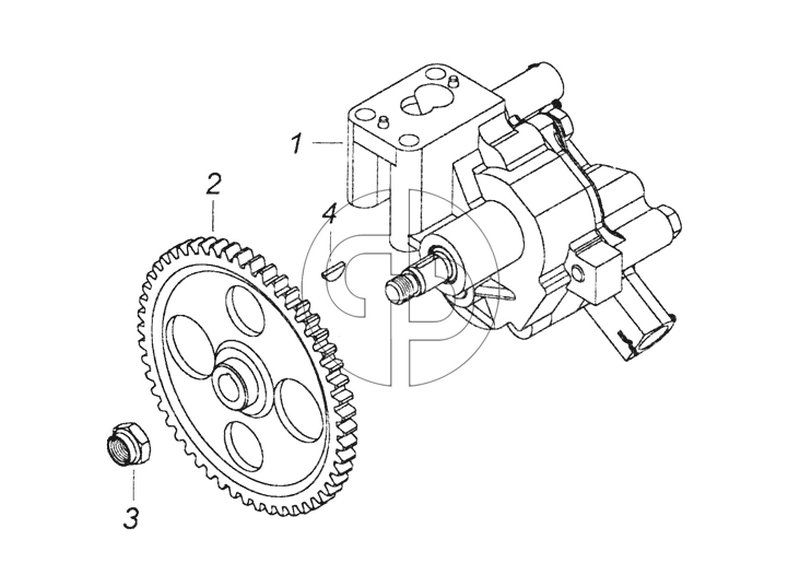 740.11-1011010 Масляный насос с шестерней (№1 на схеме)
