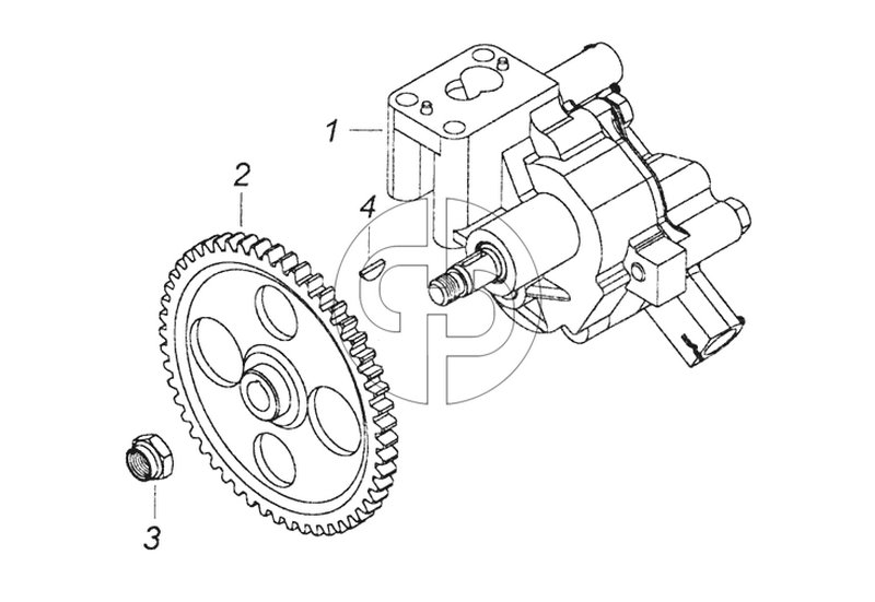 740.60-1011010 Масляный насос с шестерней (№2 на схеме)