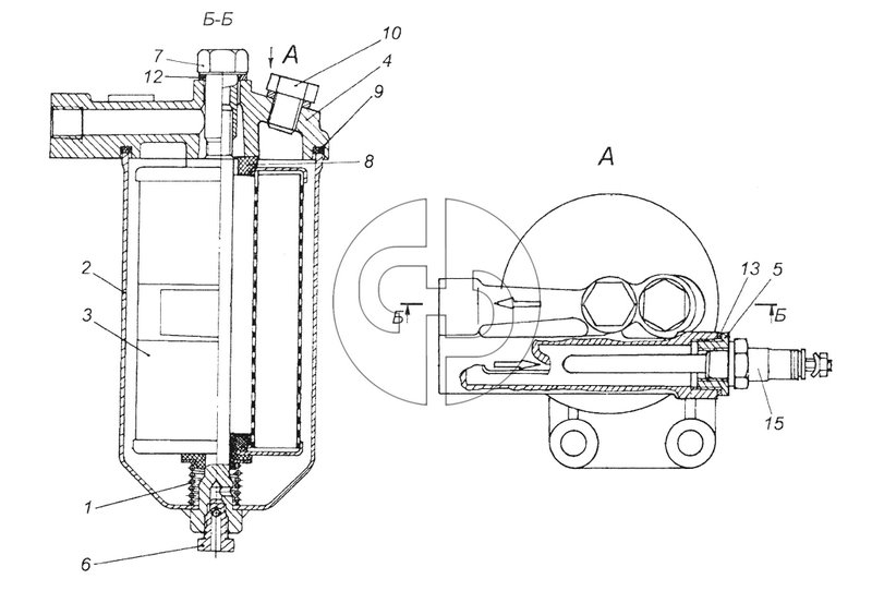433101-1015630-01 Фильтр тонкой очистки топлива жидкостного подогревателя (№12 на схеме)