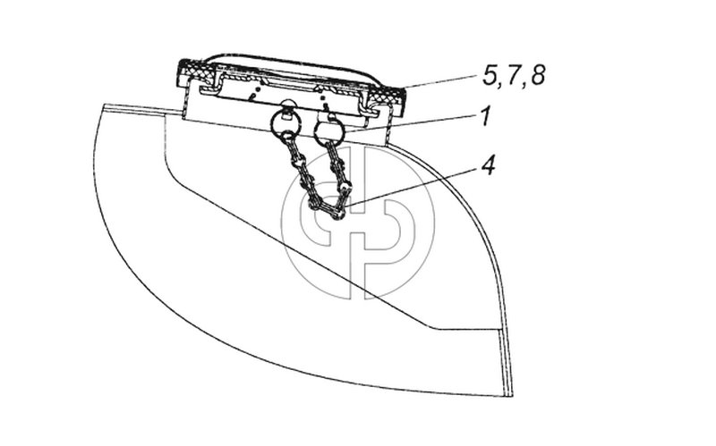 53215-1103001 Установка крышки топливного бака (№8 на схеме)