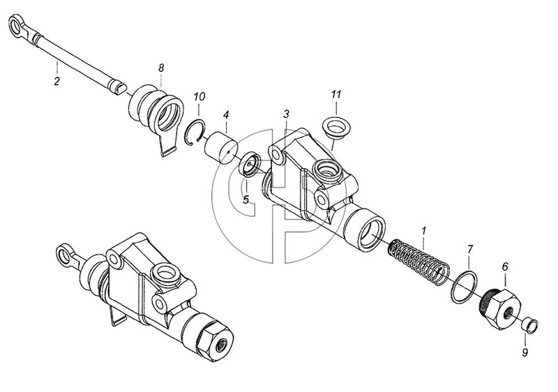 5320-1602512 Главный цилиндр (№2 на схеме)