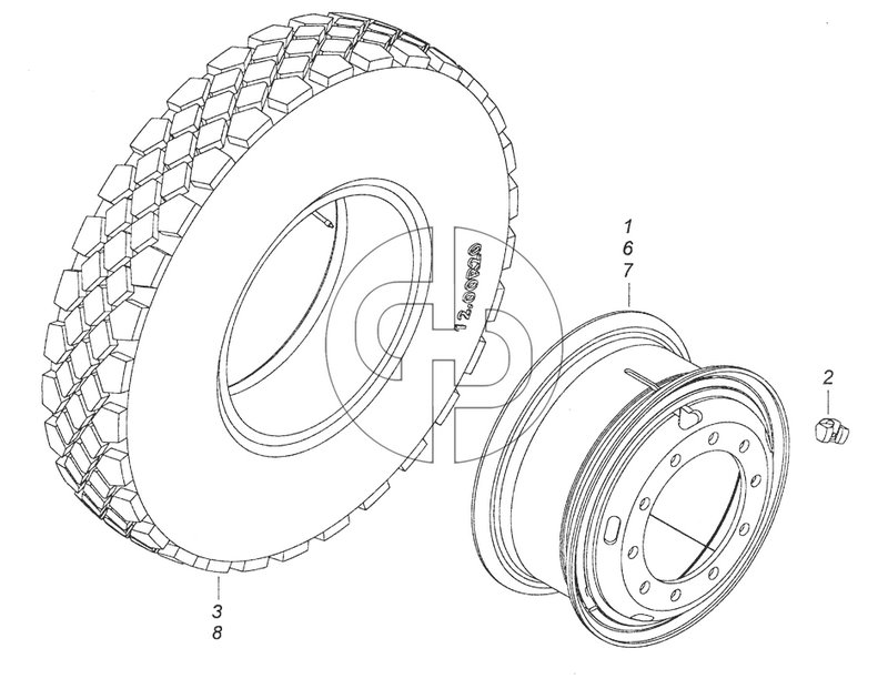 6520-3101011 Колесо с шиной (№7 на схеме)