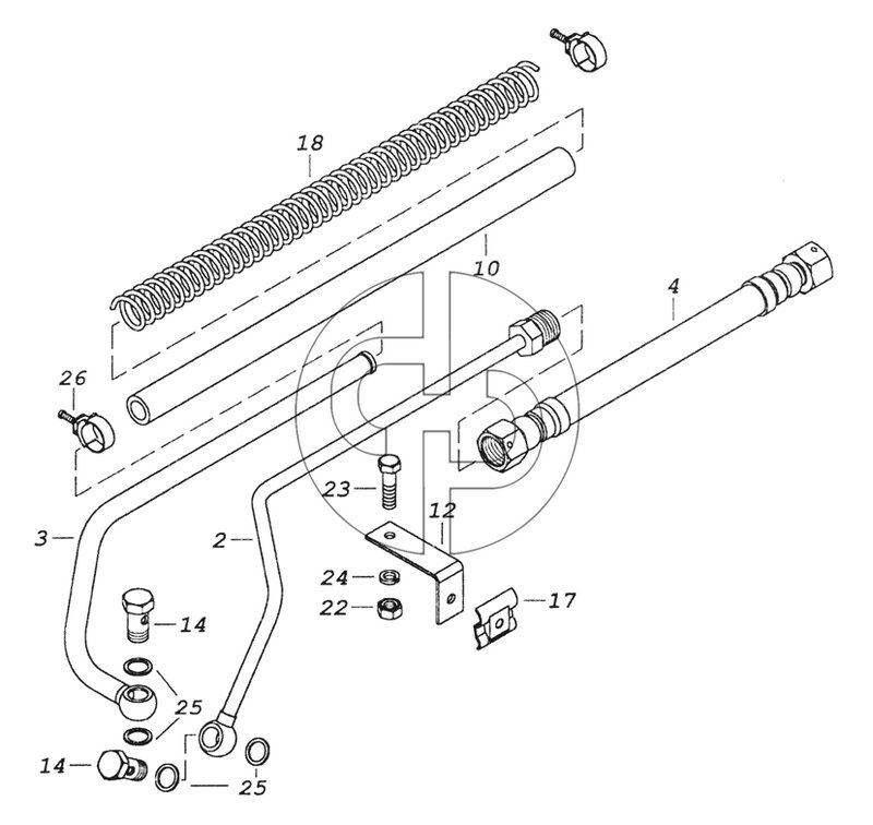 6520-3400018 Установка трубопроводов рулевого управления (№25 на схеме)
