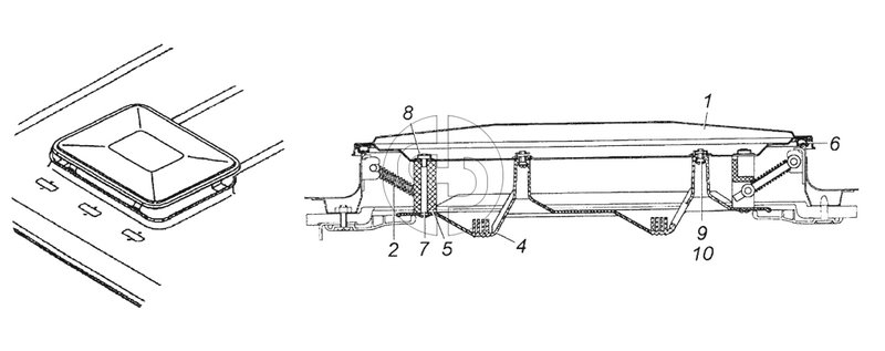 53205-5713008 Установка вентиляционного люка (№6 на схеме)