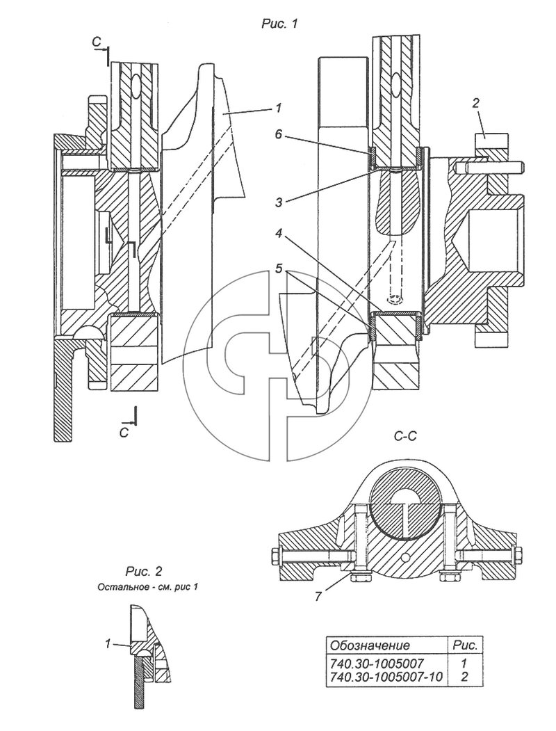 №1 (4350 (4х4) - 740.30-1005007 Установка коленчатого вала)