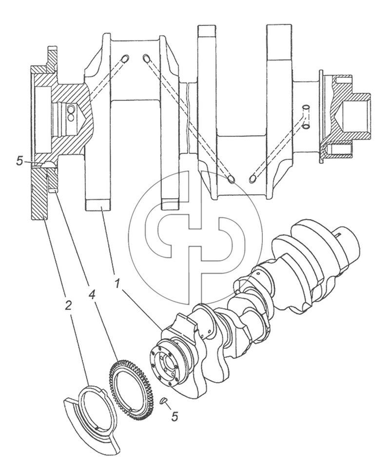 740.50-1005008 Вал коленчатый (№5 на схеме)