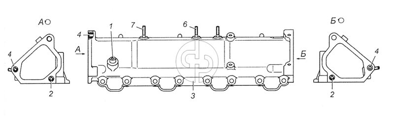 7406.1115012-40 Коллектор впускной правый в сборе (№2 на схеме)