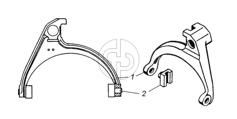 14.1702031 Вилка переключения 4-й и 5-й передач в сборе (№2 на схеме)