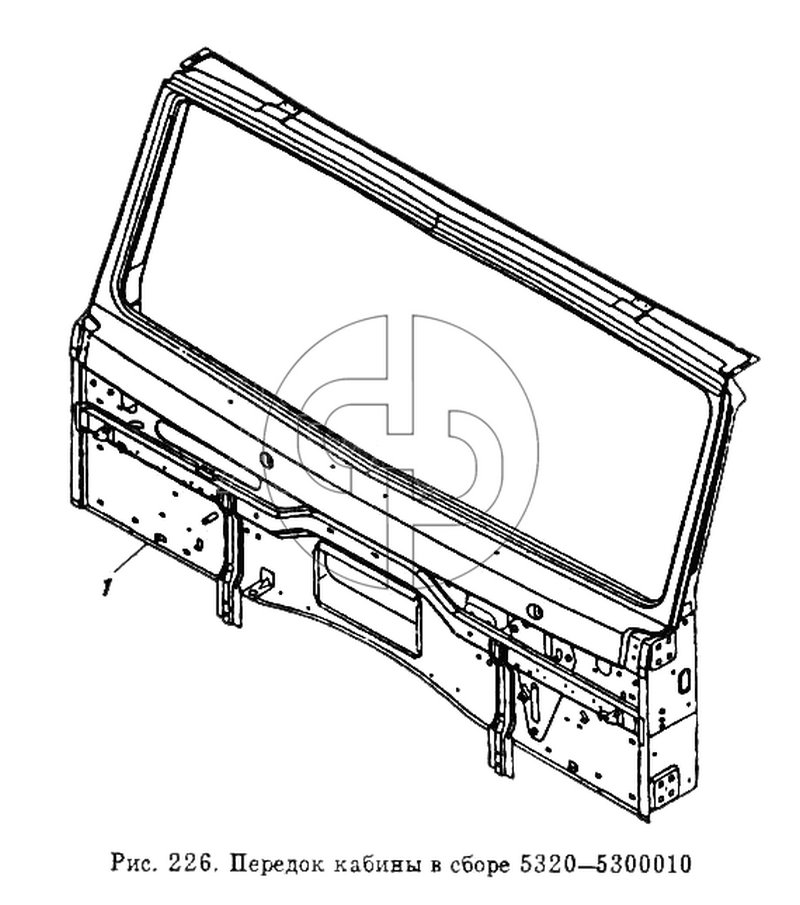 Передок кабины в сборе (№5320-5301046 на схеме)