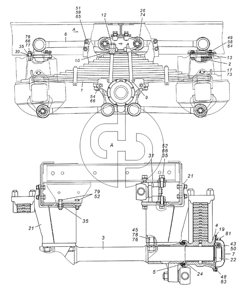 53228-2900002-10 Подвеска задняя в сборе (№22 на схеме)