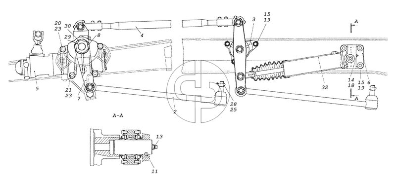 6350-3400012-10 Установка агрегатов рулевого управления (№28 на схеме)