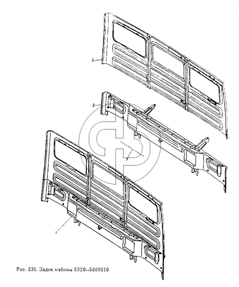 Задок кабины (№5410-5600010 на схеме)
