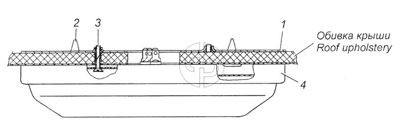 53205-3714001-10 Установка плафонов (№3 на схеме)