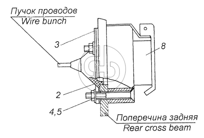 43114-3723002 Установка розетки переносной лампы (№5 на схеме)