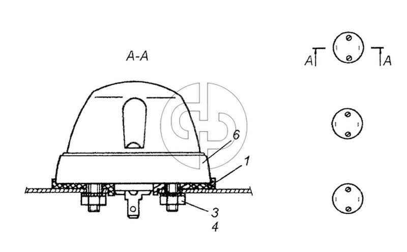 53205-3738001 Установка фонарей автопоезда (№1 на схеме)