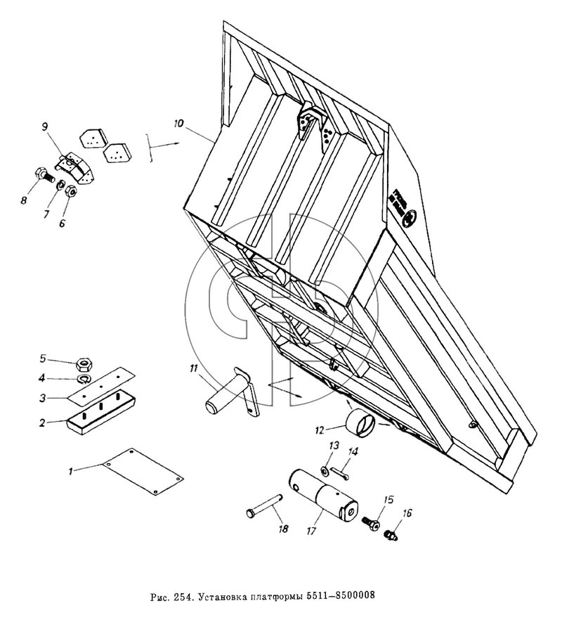 Установка платформы 5511-8500008 (№9 на схеме)