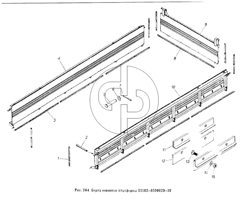 Борта основные платформы 55102-8500020-10 (№10 на схеме)