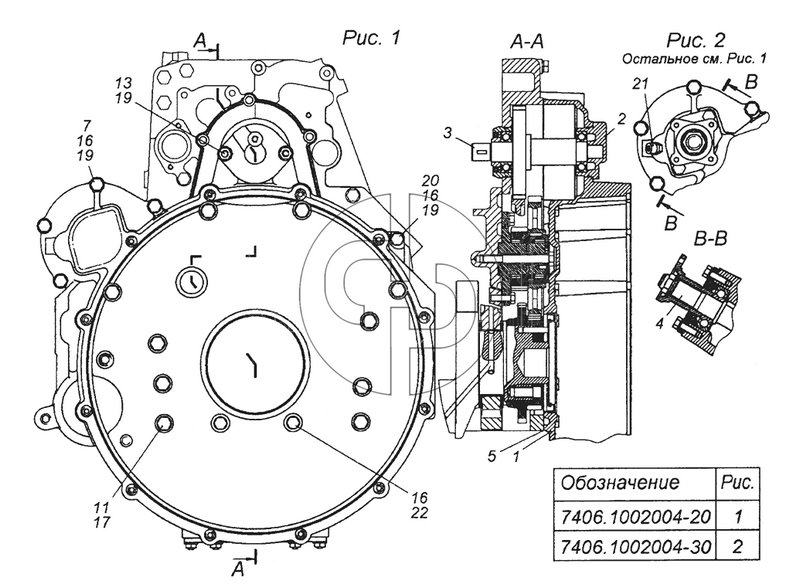 №5 (43501 (4х4) - 7406.1002004-20 Установка картера маховика)