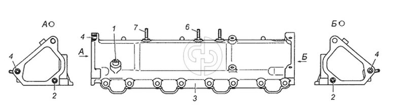 7406.1115012-40 Коллектор впускной правый в сборе (№2 на схеме)