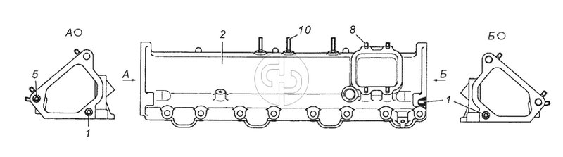 7406.1115014.40 Коллектор впускной левый в сборе (№1 на схеме)