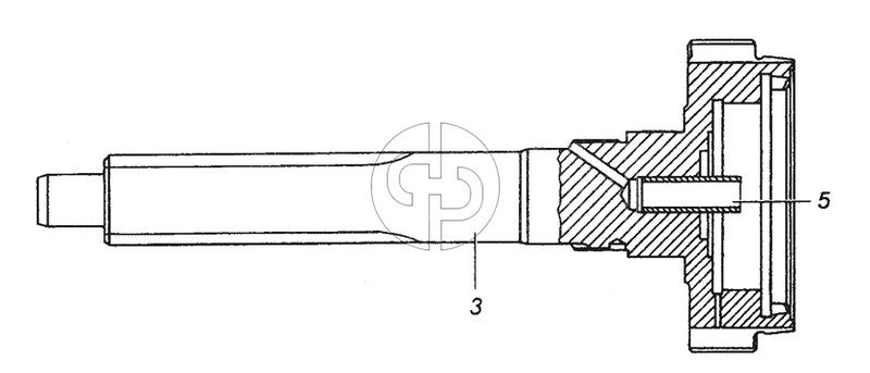 161.1701027 Вал первичный коробки передач с втулкой в сборе (№5 на схеме)