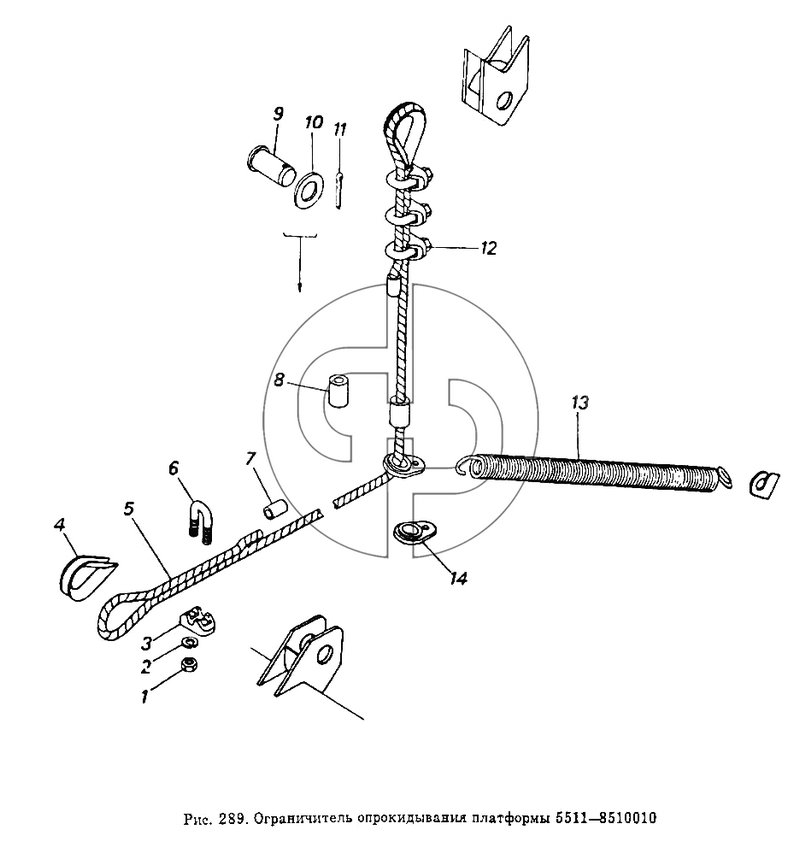 Ограничитель опрокидывания платформы  5511-8510010 (№13 на схеме)