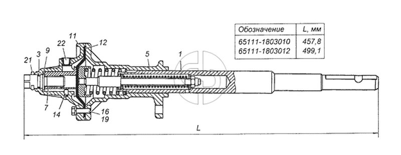 65111-1803010 Механизм включения низшей передачи в сборе (№65111-1803012 на схеме)