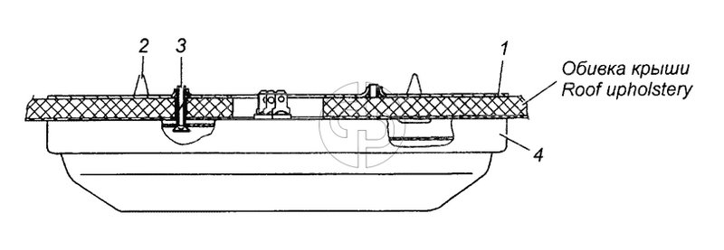 53205-3714001-10 Установка плафонов (№3 на схеме)