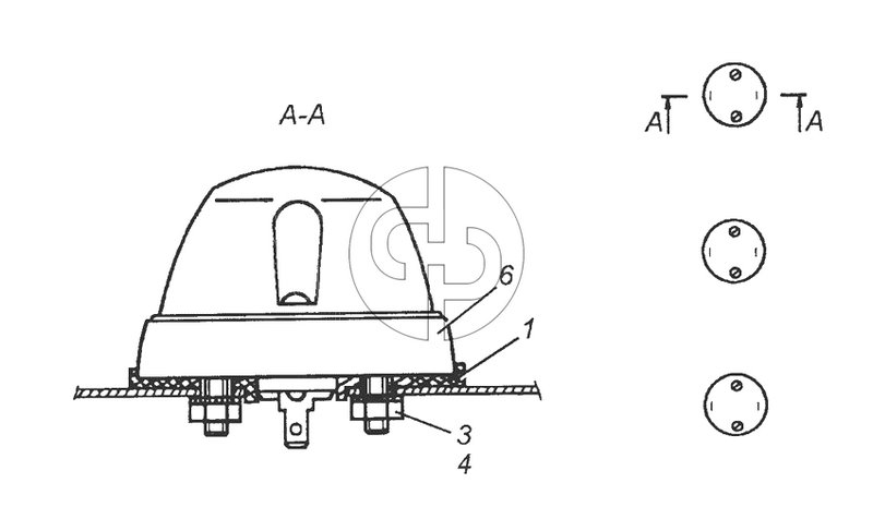 53205-3738001 Установка фонарей автопоезда (№1 на схеме)