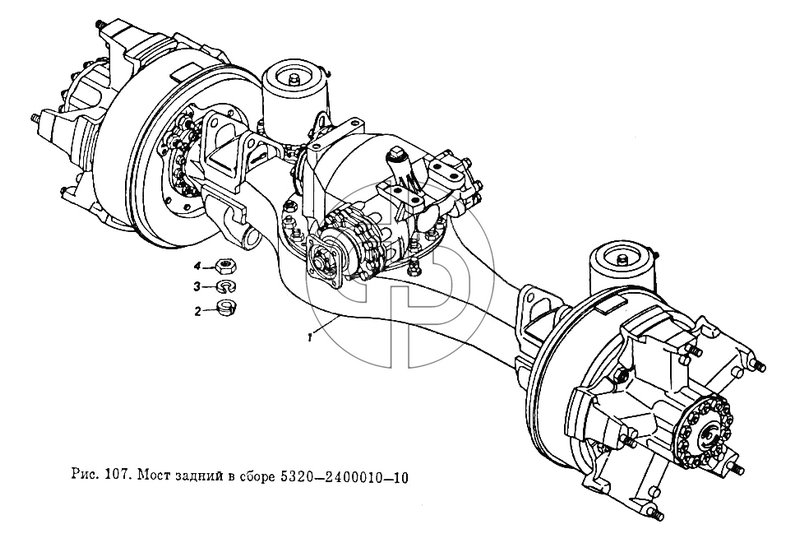 Мост задний в сборе (№2 на схеме)