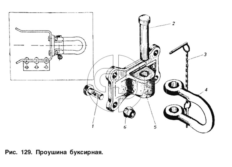 Проушина буксирная (№1 на схеме)