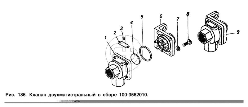 Клапан двухмагистральный в сборе (№9 на схеме)