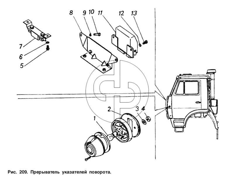 Прерыватель указателей поворота (№2 на схеме)