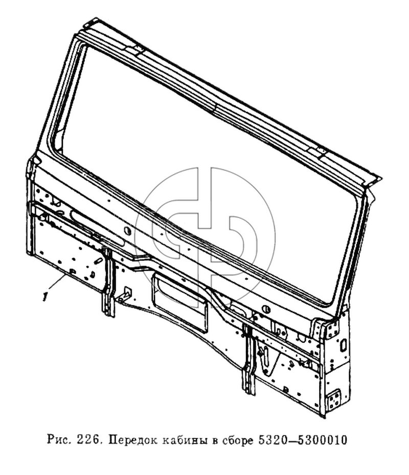 Передок кабины в сборе (№5320-5301046 на схеме)