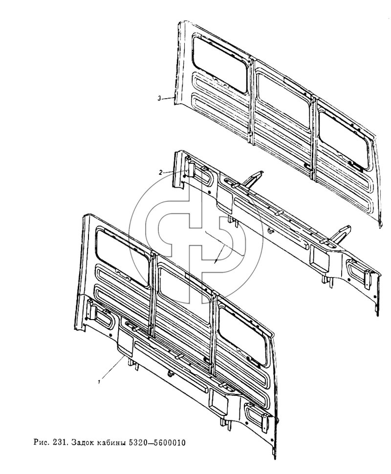 Задок кабины (№5410-5600010 на схеме)