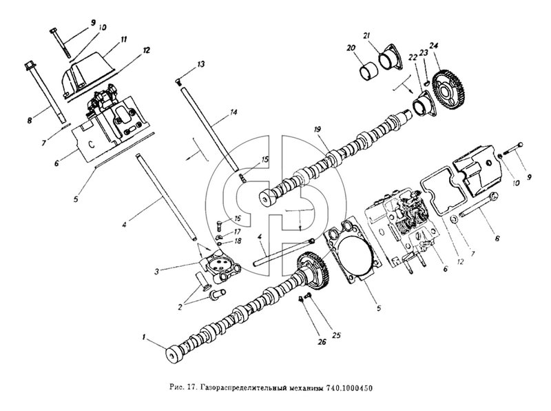 Газораспределительный механизм (№23 на схеме)