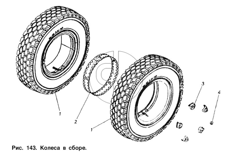 Колеса в сборе (№4 на схеме)
