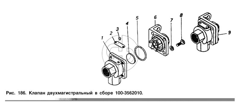 Клапан двухмагистральный в сборе (№9 на схеме)