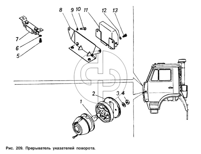 Прерыватель указателей поворота (№2 на схеме)