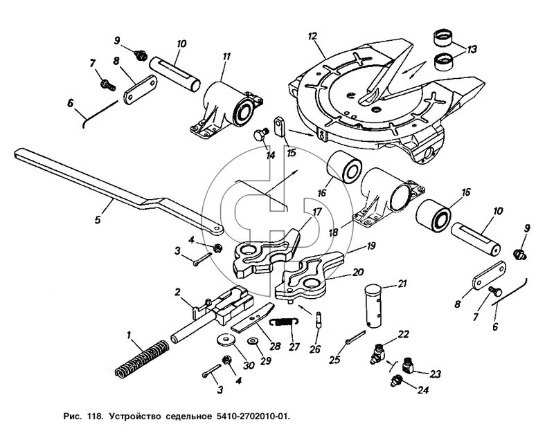 Устройство седельное 5410-2702010-01 (№11 на схеме)