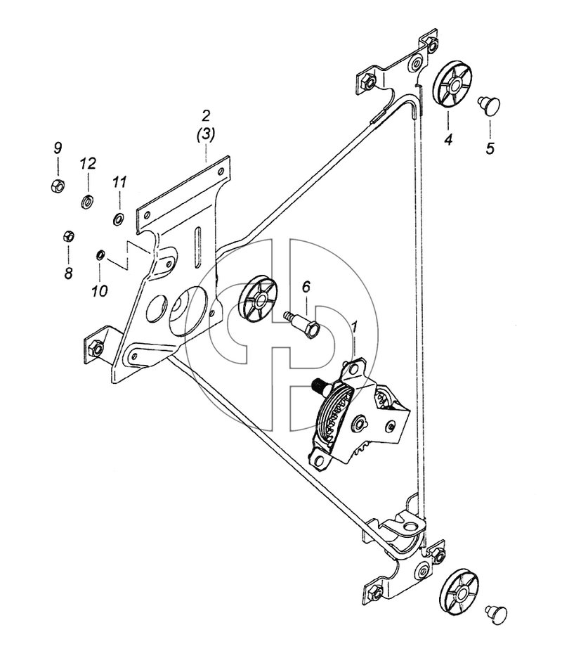 Стеклоподъемник двери (№53205-6104011 на схеме)