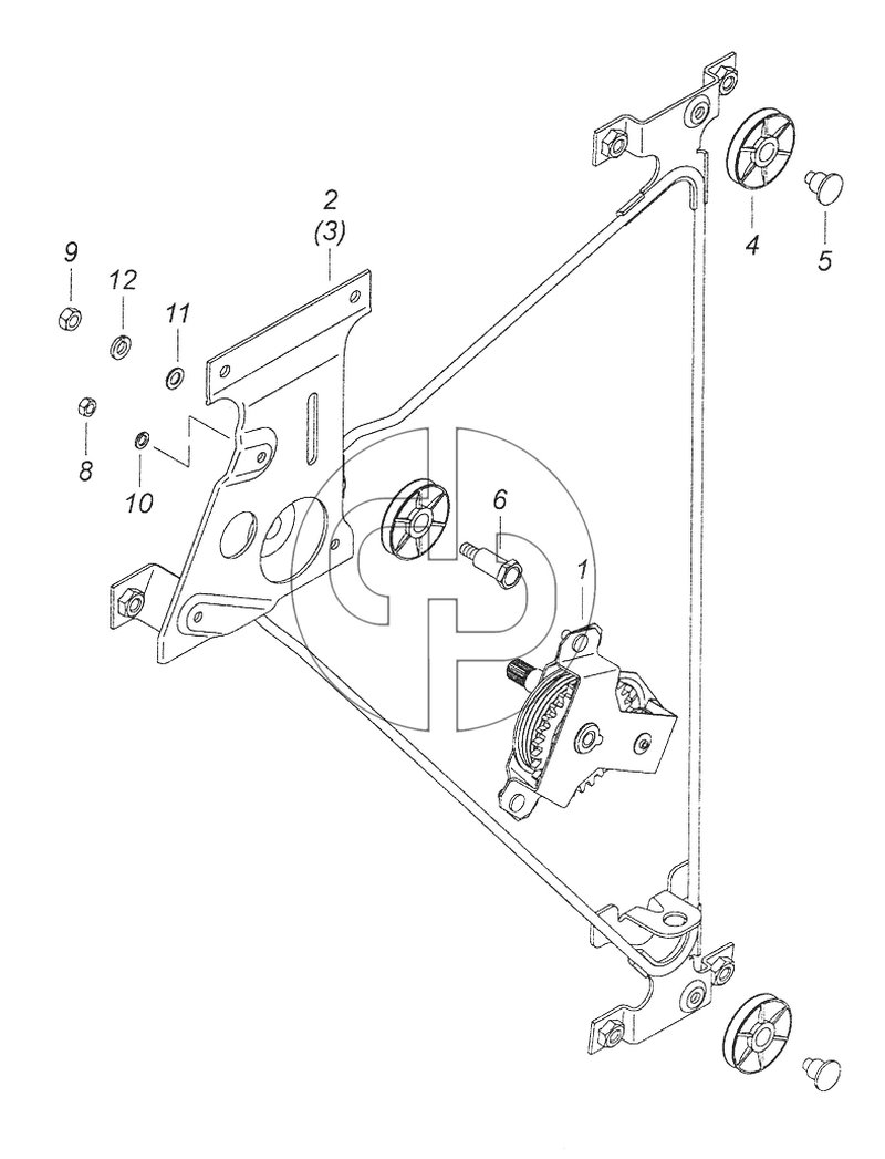 53205-6104011 Стеклоподъемник двери (№53205-6104011 на схеме)