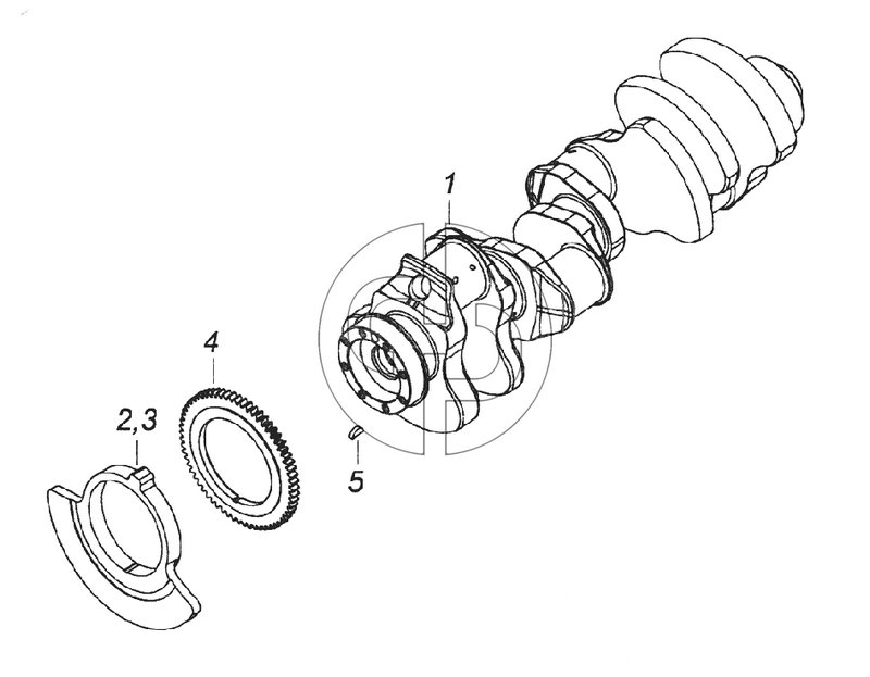 740.30-1005008 Коленчатый вал (№740.30-1005008 на схеме)