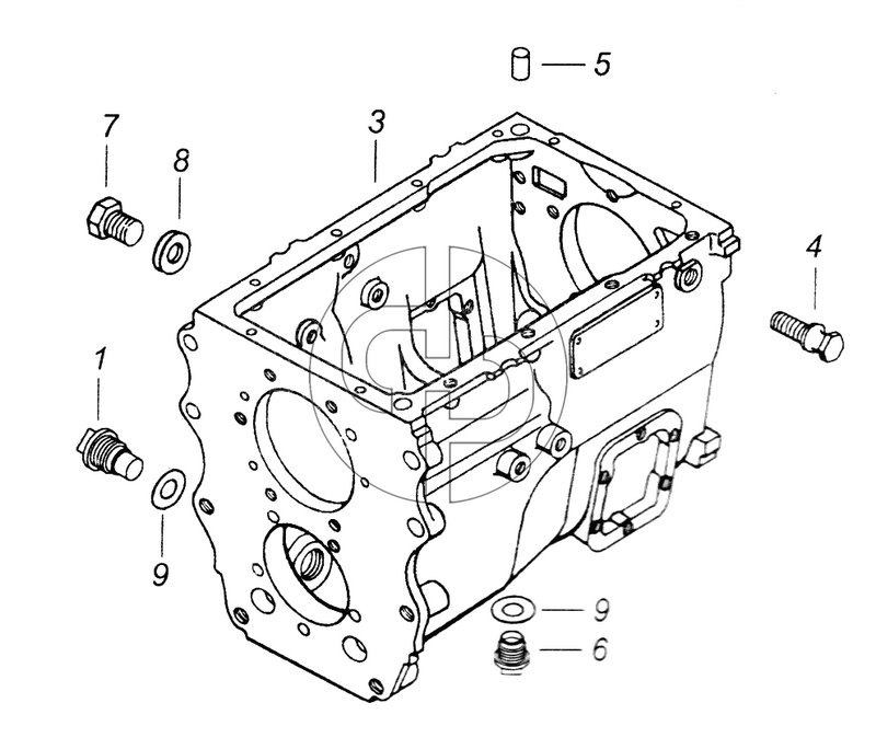 154.1701010 Картер коробки передач (№5 на схеме)