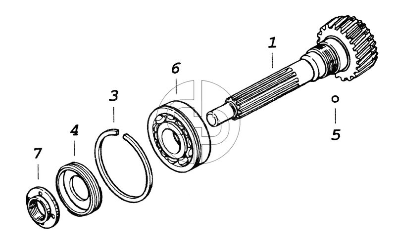 142.1701025 Вал первичный коробки передач (№3 на схеме)