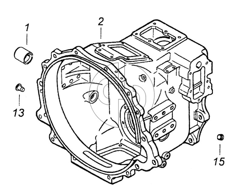 15.1770030 Картер делителя передач с втулками (№1 на схеме)