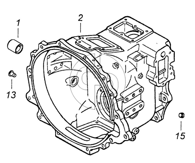 15.1770030-01 Картер делителя передач с втулками (№1 на схеме)
