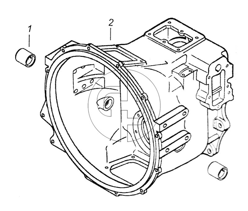 154.1770030 Картер делителя передач с втулками (№1 на схеме)