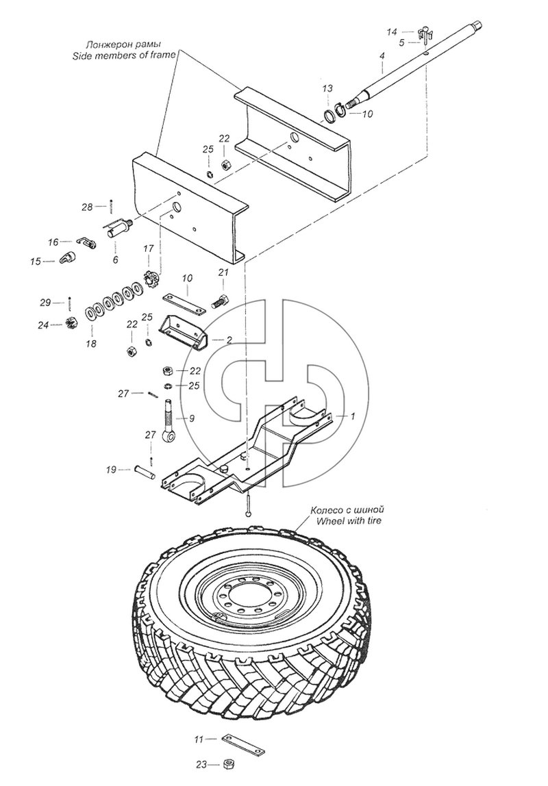 43118-3105010 Держатель запасного колеса (№24 на схеме)